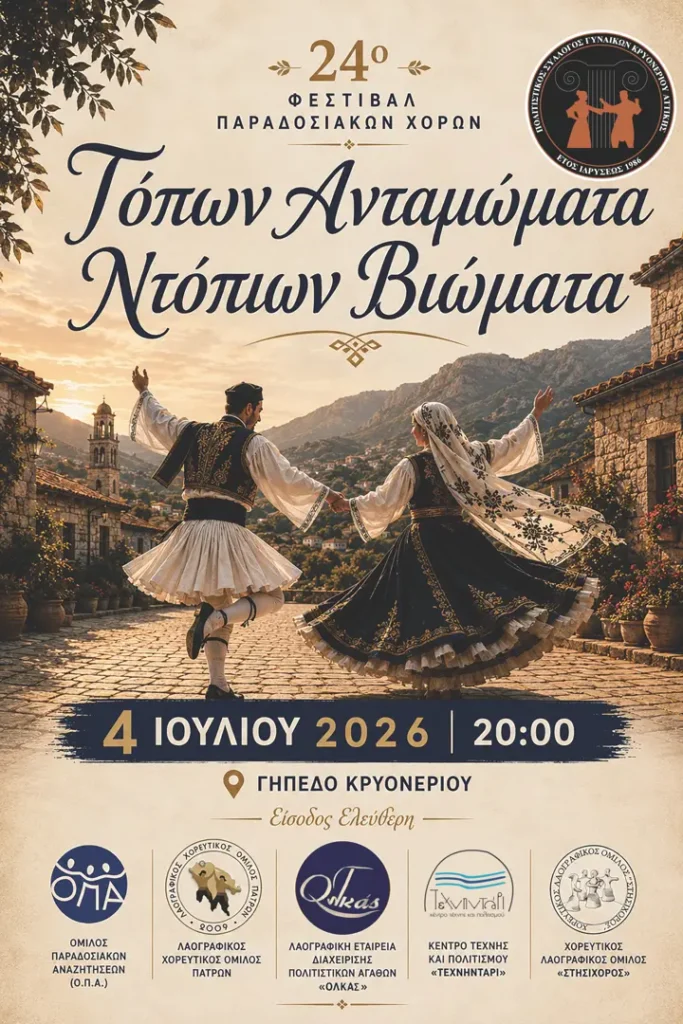 24ο Φεστιβάλ Παραδοσιακών Χορών: «Τόπων Ανταμώματα – Ντόπιων Βιώματα»