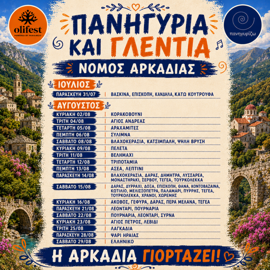14/08: Festivals and Celebrations in Arcadia Prefecture- Tegea