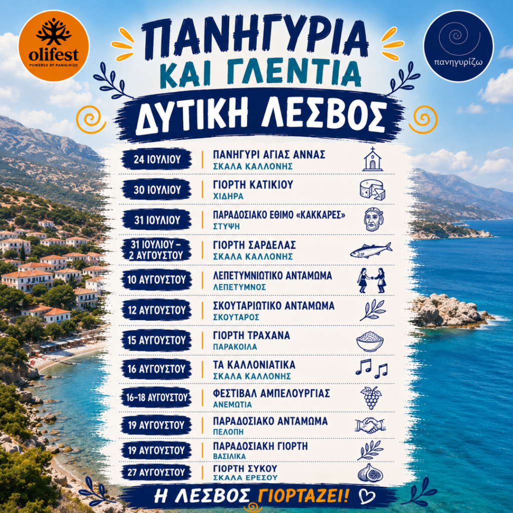 19/08: Festivals and Celebrations in Western Lesvos- Vasilika