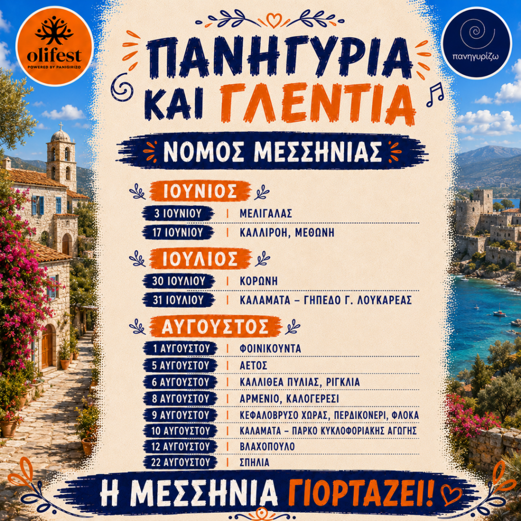 31/07: Festivals and Celebrations in Messinia Prefecture