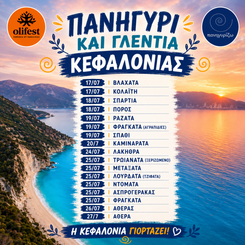 18/07: Festivals and celebrations of Kefalonia- Spartia