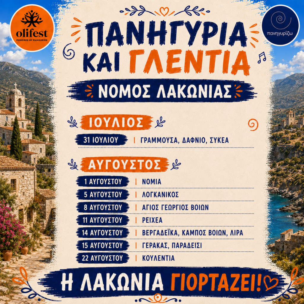 01/08: Festivals and Celebrations in Laconia Prefecture
